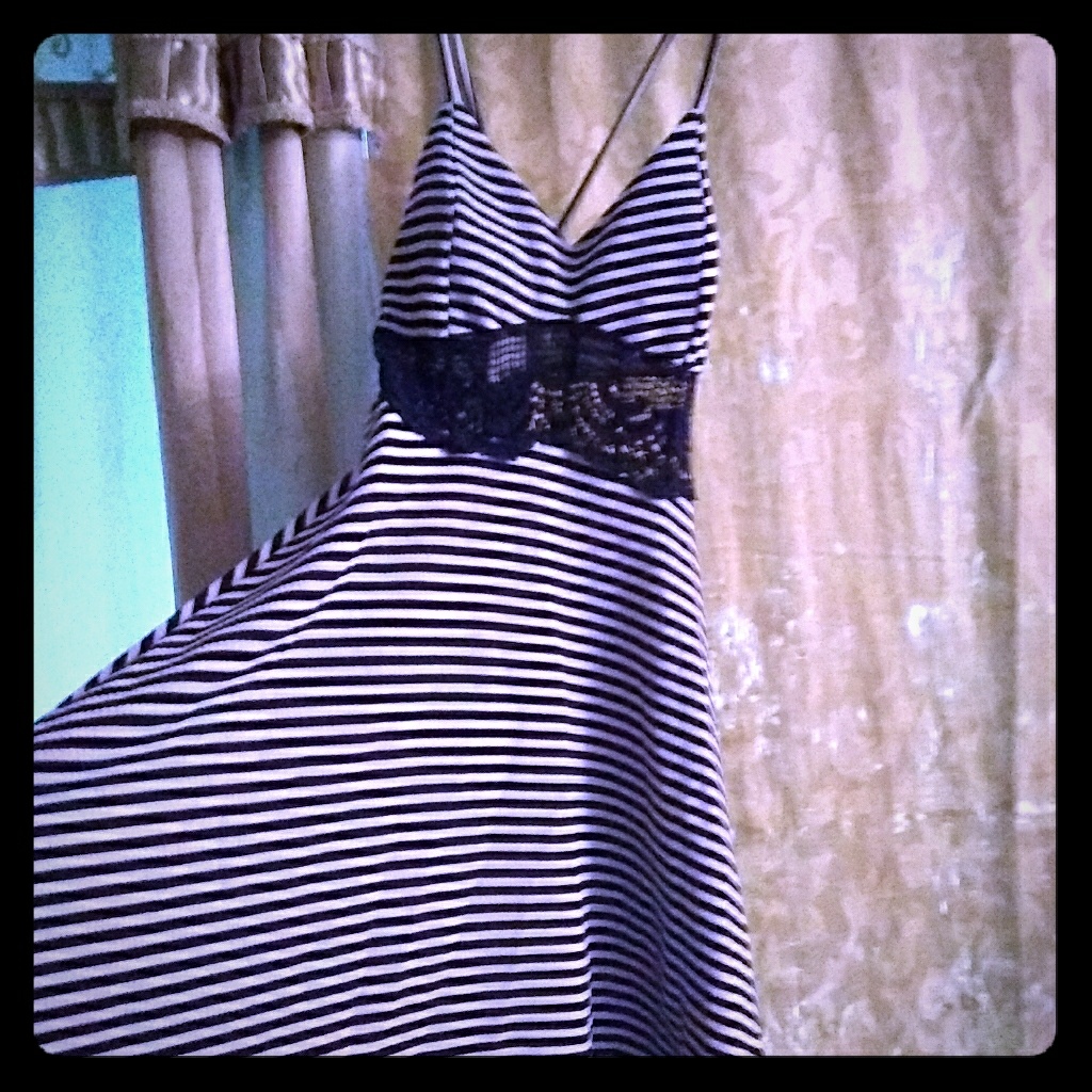 Navy/White Skater Dress Size S